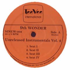 9th Wonder - Unreleased Instrumentals Vol.2 - Tee Vee Records