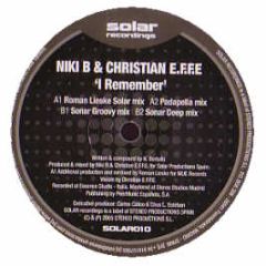 Niki B & Christian Effe - I Remember - Solar Recordings