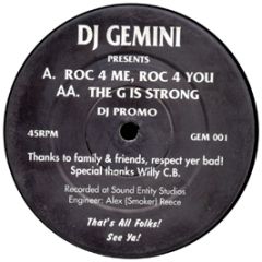 DJ Gemini - Roc 4 Me, Roc 4 You - Liquid Wax