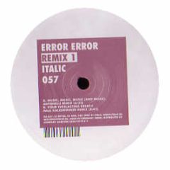 Error Error - Remix Volume 1 - Italic