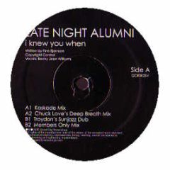 Late Night Alumni - I Knew You When - Quiet City Recordings