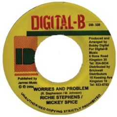 Richie Stephens / Mickie Spice - Worries And Problem - Digital B