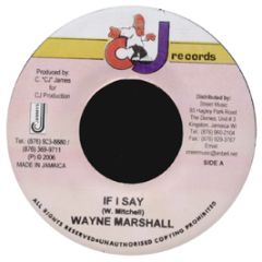 Wayne Marshall - If I Say - Cj Records
