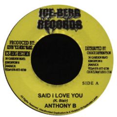 Anthony B - Said I Love You - Ice-Berg Records