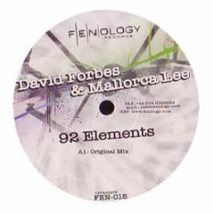 David Forbes & Mallorca Lee - 92 Elements - Fenology