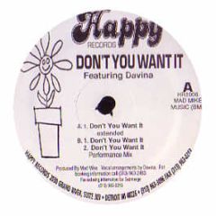Davina - Don't You Want It - Happy Records