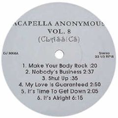 Acappella Anonymous - Volume 8 - DJ Essentials