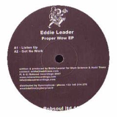Eddie Leader - Proper Wow EP - Robsoul