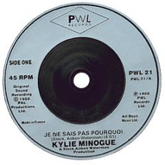 Kylie Minogue - Je Ne Sais Pas Pourquoi - PWL