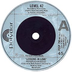 Level 42 - Lessons In Love - Polydor