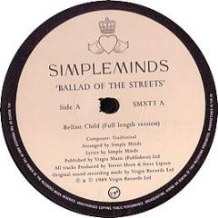 Simple Minds - Ballad Of The Streets - Virgin