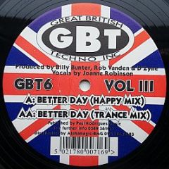 Billy Bunter / D-Zyne Vs Rob Vandem - Better Day (Volume Iii) - GBT