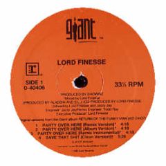 Lord Finesse - Party Over Here / Yes You May - Giant