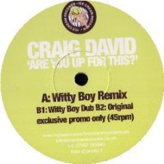 Craig David - Are You Up For This (Witty Boy Remix) - Ice Cream