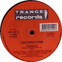Histerhythm - Paranoia - Trance Records