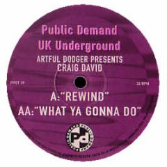 Artful Dodger Present Craig David  - Rewind / What Ya Gonna Do - Public Demand