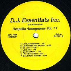 Acappella Anonymous - Volume 1 - DJ Essentials