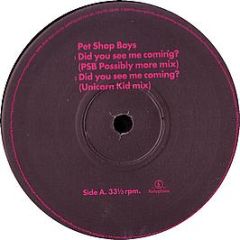 Pet Shop Boys - Did You See Me Coming? - Parlophone