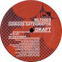 Giorgos Gatzigristos - Draft (Red Vinyl) - Wolfskuil Ltd