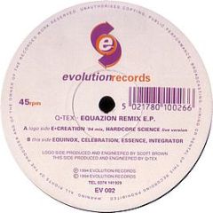 Q Tex - Equazion Remix EP - Evolution Records
