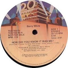 Barry White - How Did You Know It Was Me - 20th Century Fox