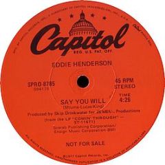 Sun / Eddie Henderson - Dance / Say You Will - Capitol