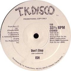 ISH - Don't Stop - Tk Disco