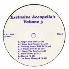 Exclusive Accapella's - Volume 3 - White