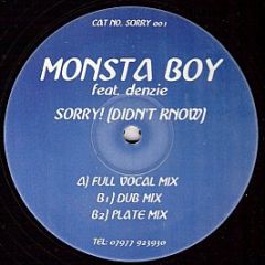 Monsta Boy Feat. Denzie - Sorry! (Didn't Know) - Not On Label