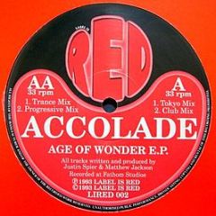 Accolade - Age Of Wonder EP - Label Is Red