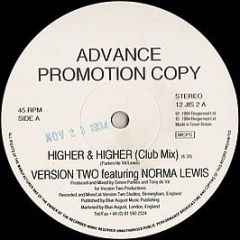 Version Two Featuring Norma Lewis  - Higher & Higher - Blue August Records