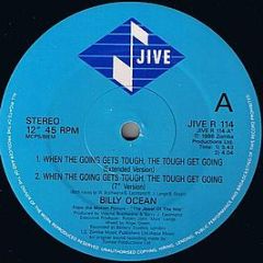 Billy Ocean - When The Going Gets Tough, The Tough Get Going - Jive
