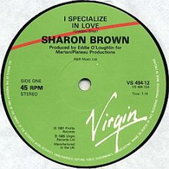 Sharon Brown - I Specialize In Love - Virgin
