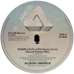 Alison Limerick - Where Love Lives (Remix) - Arista