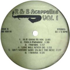 R&B Acappellas - Volume 1 - White