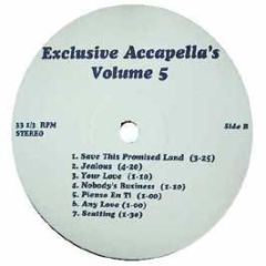 Exclusive Accapella's - Volume 5 - White