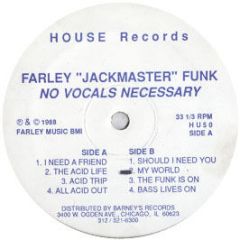 Farley Jackmaster Funk - No Vocals Necessary - House Records
