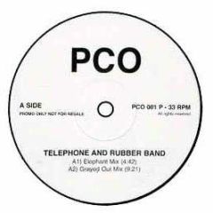 PCO - Telephone & Rubber Band - White