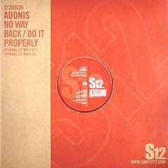 Adonis - No Way Back / Do It Properly - S12 Simply Vinyl