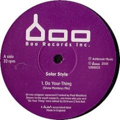 Solar Style - Do Your Thing - Bush Boo