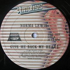 Norma Lewis / Marsha Raven / Charade - Give Me Back My Heart - Unidisc