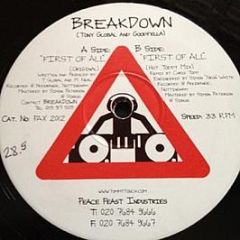 Breakdown - First Of All - Peace Feast Industries