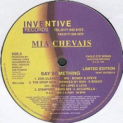 Mia Chevais - Say Something - Inventive Records