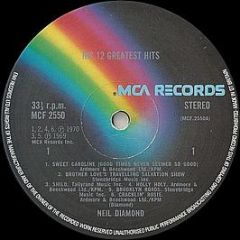 Neil Diamond - His 12 Greatest Hits - MCA