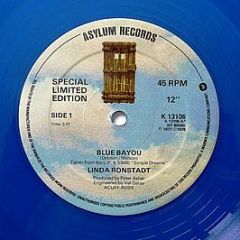 Linda Ronstadt - Blue  Bayou / Maybe I'm Right - Asylum Records