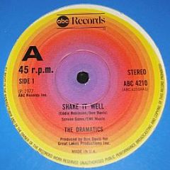 The Dramatics - Shake It Well / Spaced Out Over You - Abc Records