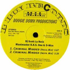 Boogie Down Productions - Criminal Minded - B Boy Records