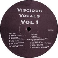 Acappella - Viscious Vocals Volume 1 - Black Label