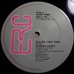 Norma Lewis - Maybe This Time - ERC Records