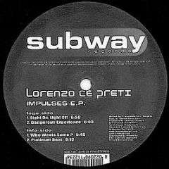 Lorenzo De Preti - Impulses E.P. - Subway Records